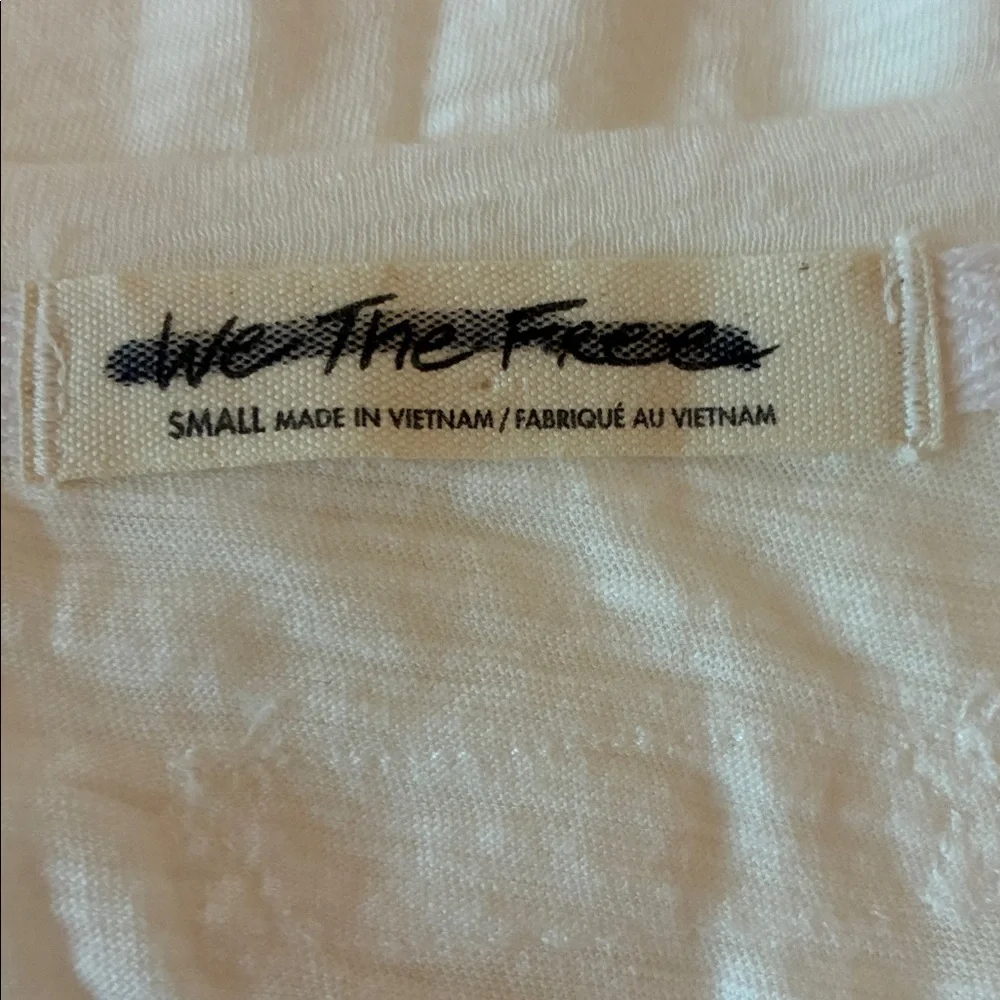 FREE PEOPLE WE THE FREE Small White Betty Long Sleeve‎ Lightweight Pocket Tunic